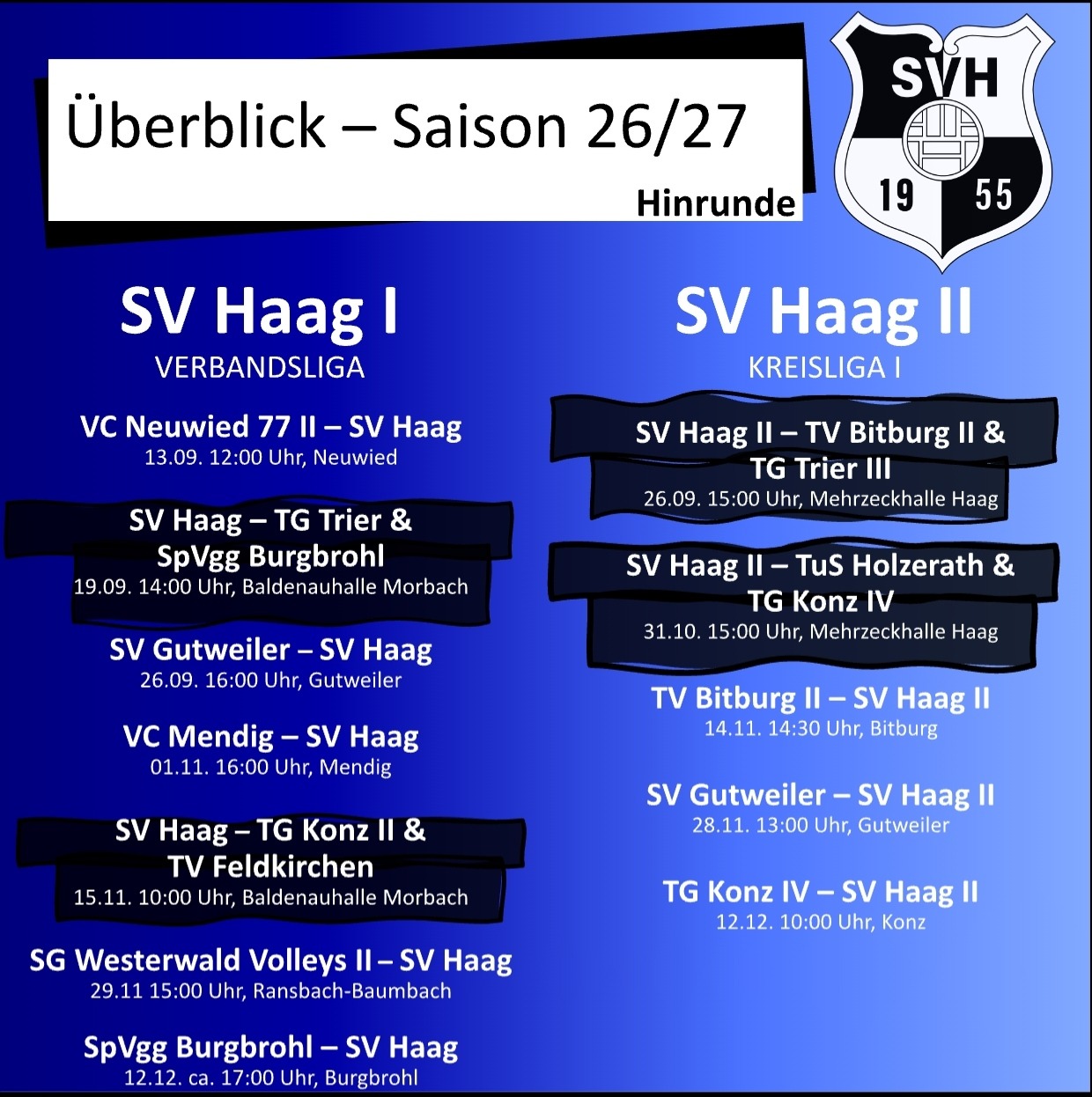 Saison start Volleyball